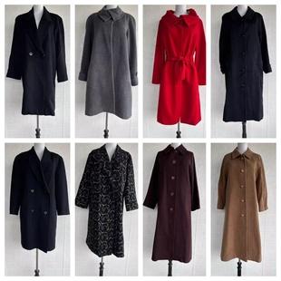 Vintage复古着森系女休闲宽松欧美风中长毛呢外套大衣