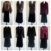 春秋复古着vintage孤品金丝绒外套打底衫