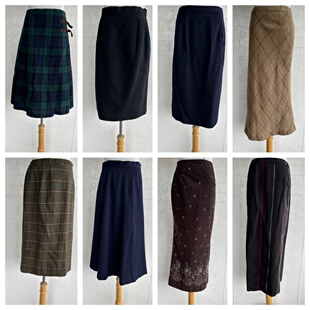 厚款 日系vintage复古着森系田园风小清新碎花波点中长半身裙