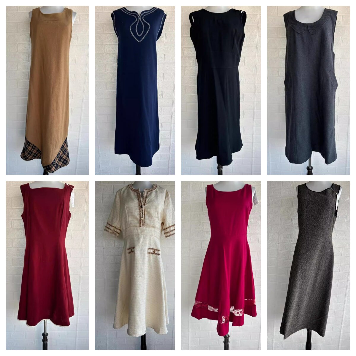 厚款vintage复古着森系田园风小清新碎花波点中长半身裙