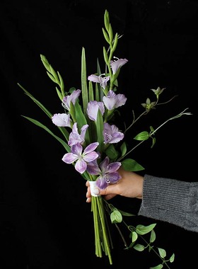 仿真花剑兰花手捧花欧式新娘结婚领证登记花艺假花摄影影楼拍照