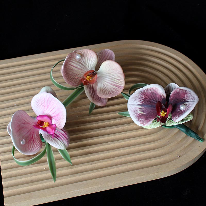 蝴蝶兰婚礼胸花蝴蝶兰胸花