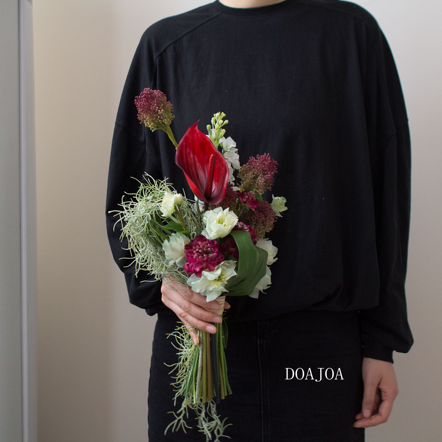 小众仿真红掌新娘手捧花婚礼花束