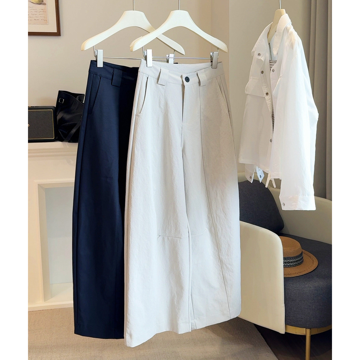 梨形身材休闲裤女2025秋季韩版新款百搭高腰宽松显瘦阔腿气球裤女