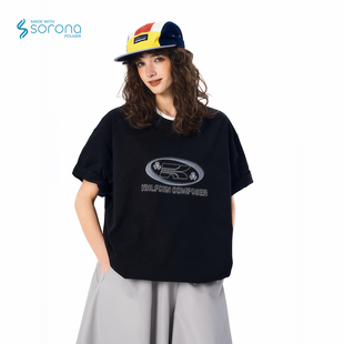 KXLFCHN空穴来风 LOGO刺绣短袖T恤男女夏季宽松圆领百搭半袖上衣