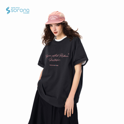 KXLFCHN空穴来风 字母印花T恤男女宽松简约百搭圆领夏季短袖上衣