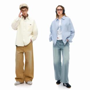 KXLFCHN空穴来风 简约百搭白色衬衫男女春秋宽松翻领纯色休闲长袖