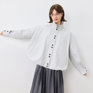 KXLFCHN空穴来风花苞型立领短外套夹克工装 宽松韩系休闲上衣春款