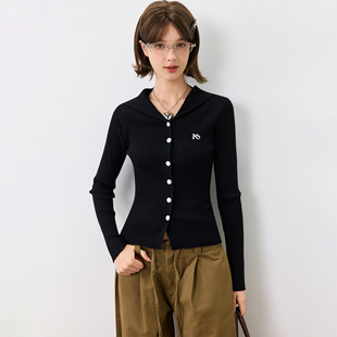 春秋短款 休闲长袖 修身 百搭款 纯色上衣女 卫衣开衫 KXLFCHN空穴来风