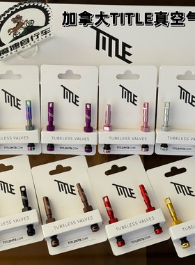 加拿大TITLE真空气嘴 Tubeless Valve  可拆卸气嘴头大进气1对2支
