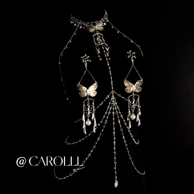 CAROLLL银色山泉|蝴蝶全身链性感身体链条可拆卸