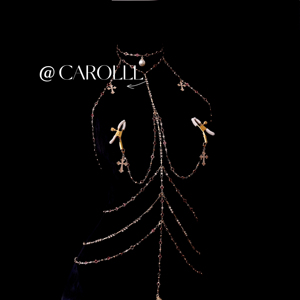 CAROLLL人鱼公主身体链性感轻奢高级感水钻牵引项圈