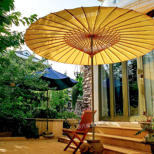 中式 油纸伞户外非遗手工中国风庭院伞别墅花园围炉煮茶氛围布置伞