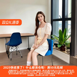 B帛 连体衣裤 系列 创新高雅流行连方领泡袖 24夏装 丽新折扣女装