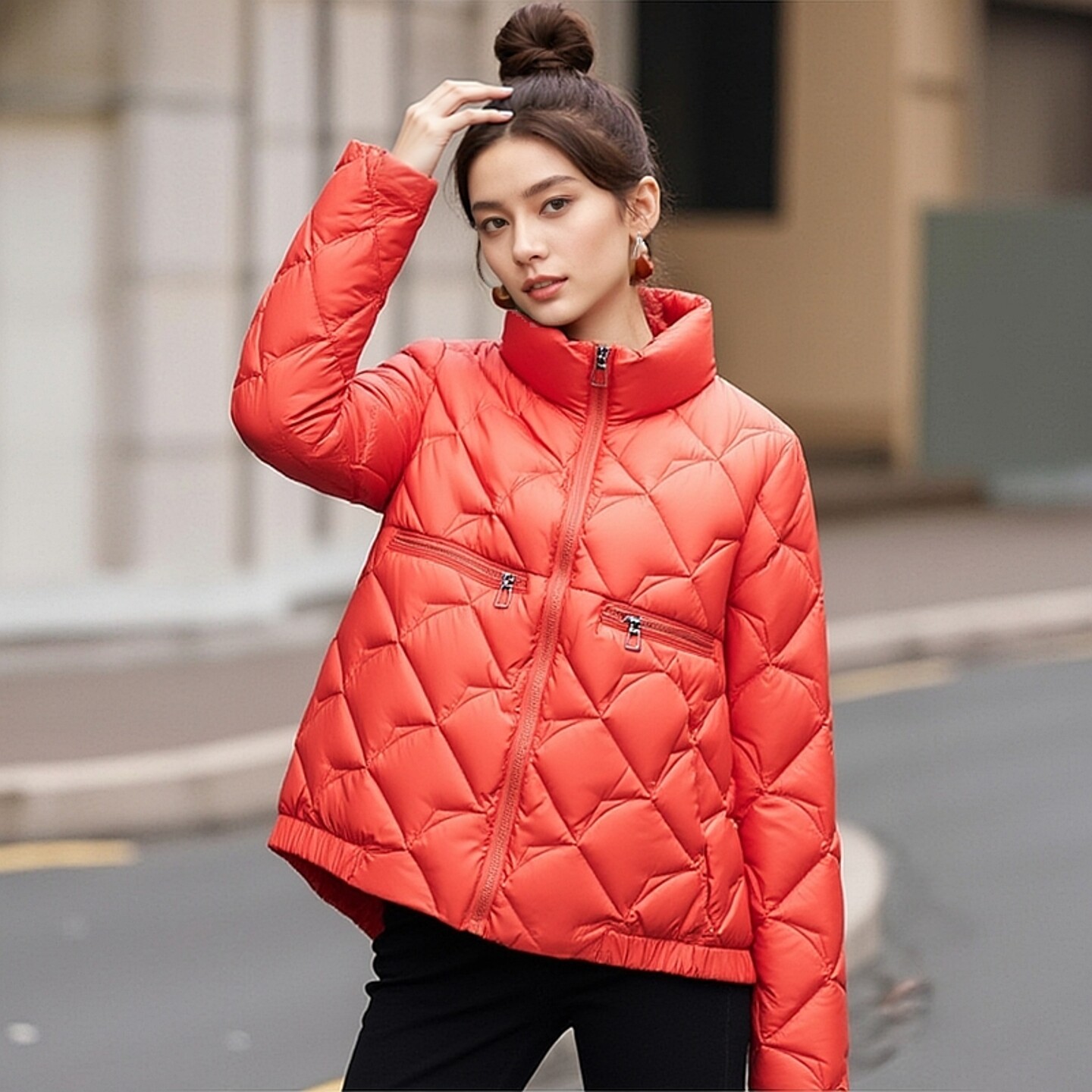 丽新90白鸭绒填充羽绒服