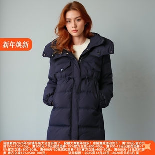 丽新折扣女装 千Z系列24冬90白鸭绒轻盈设计感立领抽绳束口羽绒服