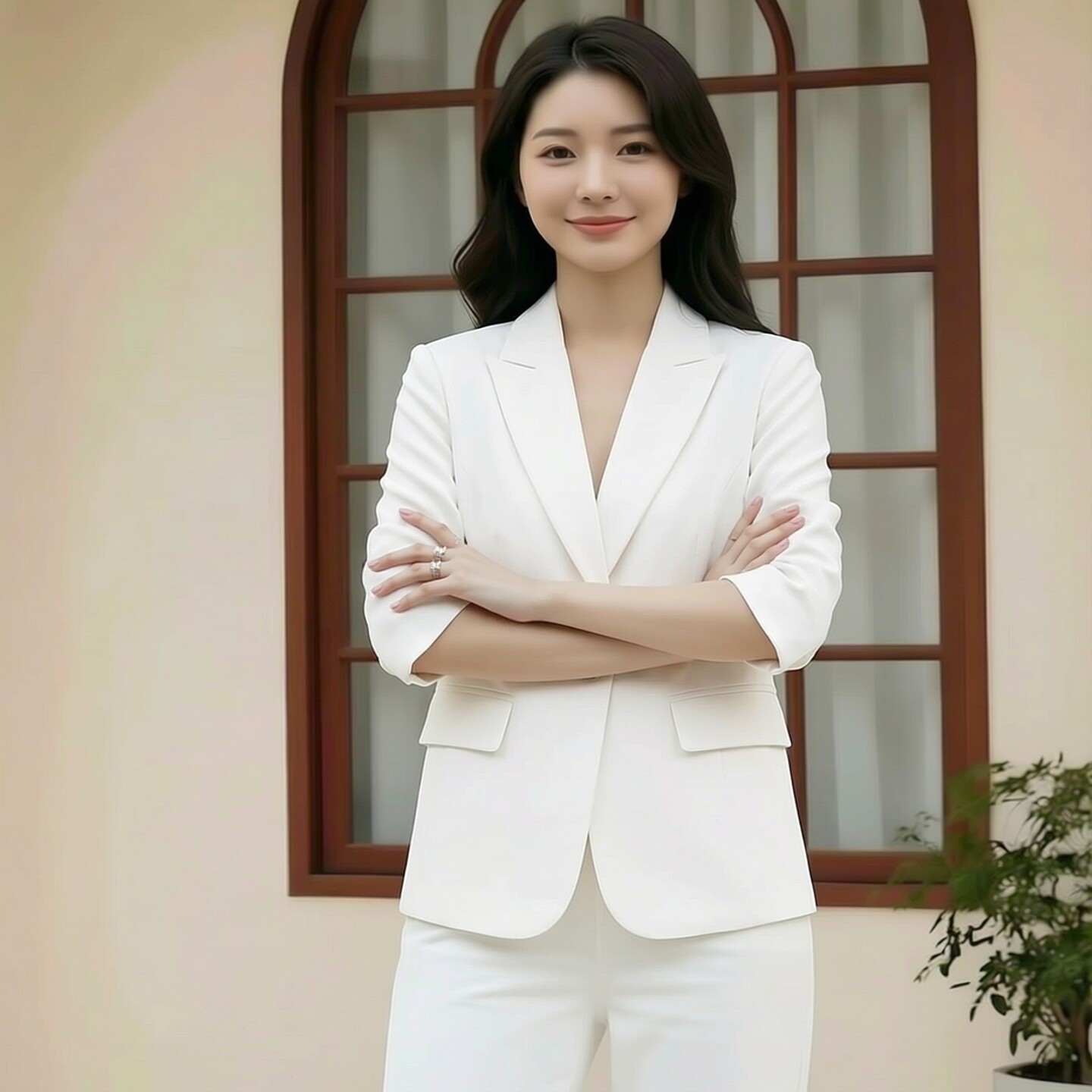 M魅系列夏季女装西装七分袖