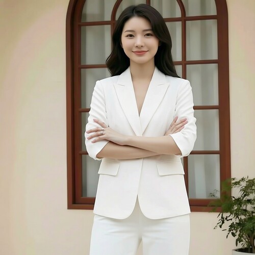 M魅系列夏季女装西装七分袖