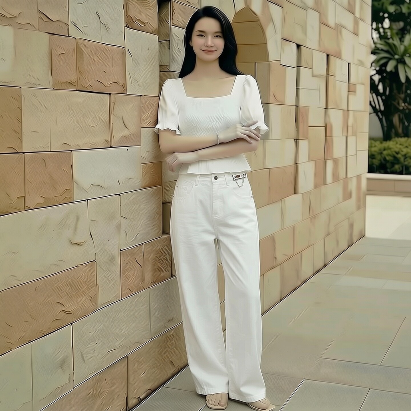 朵Y系列26夏优雅甜美休闲裤