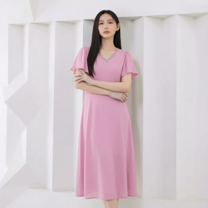 丽新折扣女装 M魅系列26夏装30年高档老牌委婉独特 连衣裙样衣