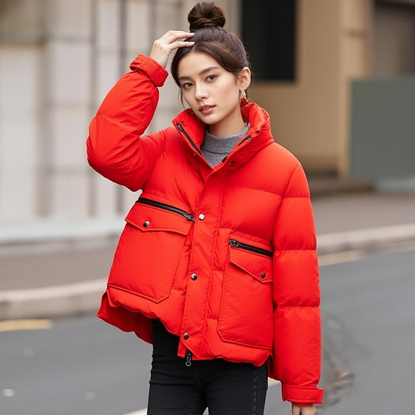 P飘系列25秋冬轻奢女款羽绒服