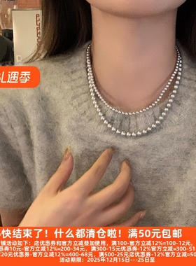 法式珍珠项链丰美饰品厂女