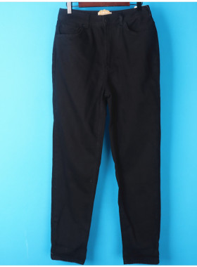 丽新折扣女装 UO系列欧美年轻时尚混搭风黑色显瘦舒适小脚裤女裤