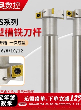 加工中心T型槽铣刀杆加工中心开槽HTS6 8 10 12厚T梯型槽铣刀杆