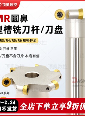 圆鼻T型铣刀杆 cnc加工中心TMR圆鼻三面刃开槽铣刀 t形刀r3 r4 r5