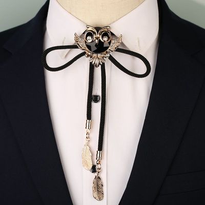 欧美风猫头鹰波洛领带领结