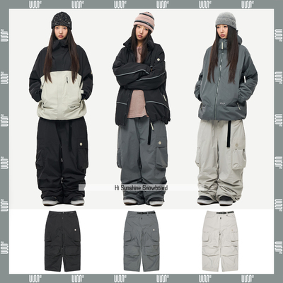 USS2宽松肥大直筒防水滑雪裤