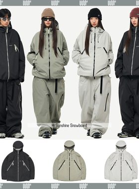 2526USS2韩国滑雪服单板双板男女款高防水防风户外连帽上衣3L