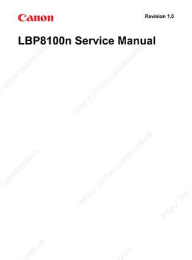 佳能 LBP 8100n 黑白机英文维修手册
