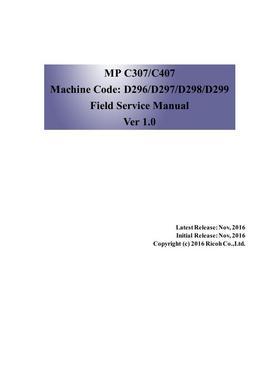 理光 MPC307SP MPC407SP 彩机英文维修手册