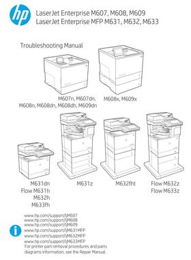 惠普M607n M607dn M608n M608dn M608dh黑白机英文故障手册