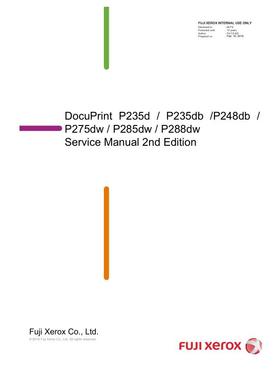 施乐DP P235d P235db P248db P275dw P285dw黑白机英文维修手册