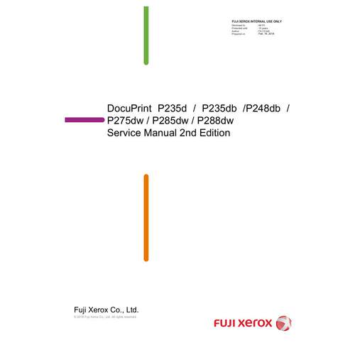 施乐DP P235d P235db P248db P275dw P285dw黑白机英文维修手册