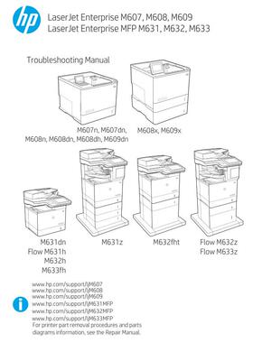 惠普M633fh M631z M632fht M632z M633z黑白机英文维修手册
