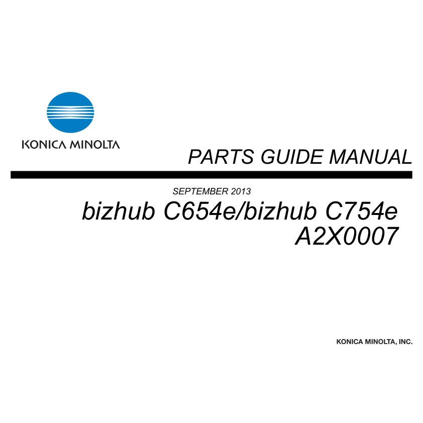 柯美 bizhub C754e C654e 彩机英文零件手册