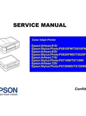爱普生SP TX PX710 720 810 820 FW FWD英文维修手册