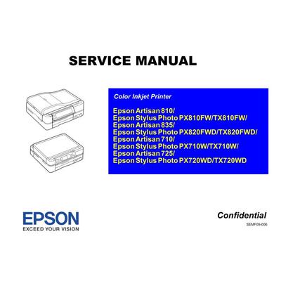 爱普生SP TX PX710 720 810 820 FW FWD英文维修手册