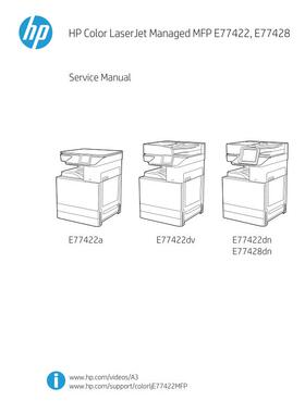 惠普 MFP E77422 E77428 dn 彩色复印机英文维修手册