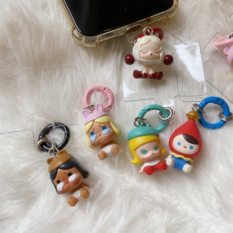 泡泡玛特正版萌粒三代mini手机挂件钥匙链送手机垫片汽车钥匙挂件
