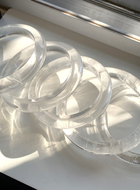 白阿塞天然白水晶手镯