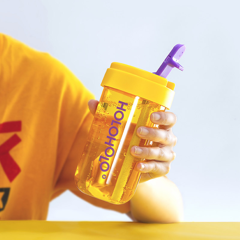 HoloHolo 夏季吸管水杯 耐热树脂Tritan便携随行杯防漏杯儿童水杯,餐饮具,吸管杯,淘宝优惠券,粉丝福利购,淘宝优惠卷