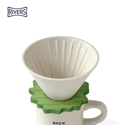 日本RIVERS 陶瓷滤杯 锥形V60手冲咖啡过滤杯滴滤器01号