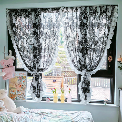 新中式禅意窗帘厨房门帘卫生间遮阳帘防晒隔热茶室布置挂帘高级感