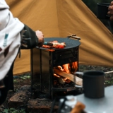 Открытая многофункциональная плита с дровами, портативная плита для барбекю из нержавеющей стали, пикник для пикника с открытой печью.