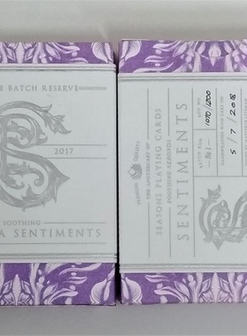 美國原裝進口 Seasons hand gilded sentiments 紫 藥劑師 撲克牌