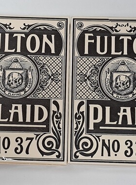 美國原裝進口 Fulton Plaid DD富爾頓格子 白色 花切收藏 撲克牌
